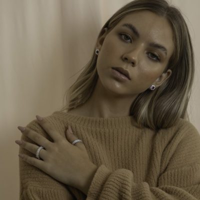 Zilverkleurige ring dames breed