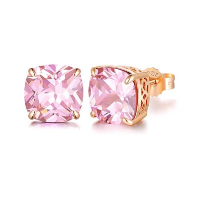 Goldplated Roze Swarovski Dames Oorbellen