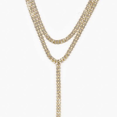 Goudkleurige Dubbele Choker Ketting