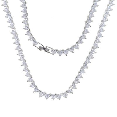 Witte Hartjes Tennis Ketting