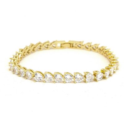 Hartjes armband gouden Tennisarmband