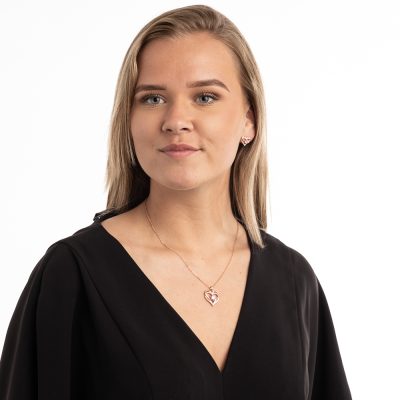 Gold Plated Swarovski hart ketting roze