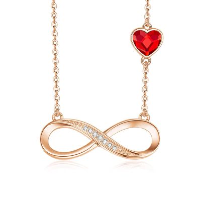 Gold Plated Swarovski Infinity Armband met Hartje