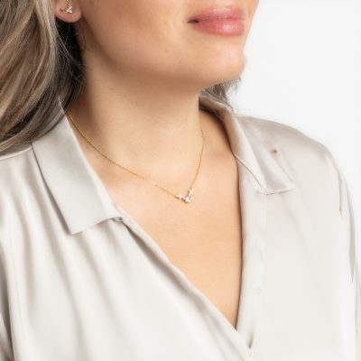 Goud rendier ketting