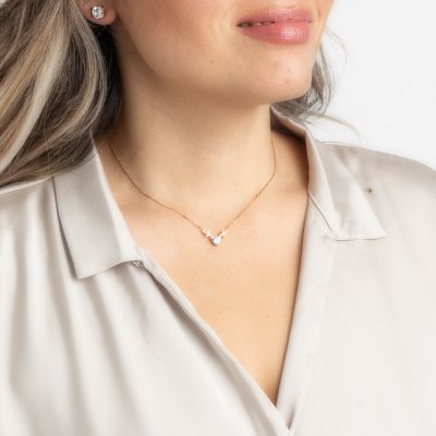 Rosé rendier ketting