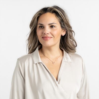 Rosé rendier ketting met strass