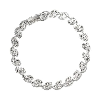 Zilverkleurige Blaadjes Armband